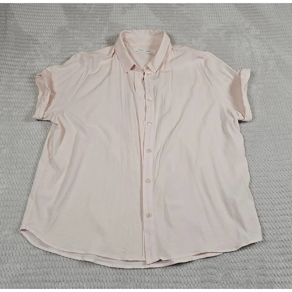 Samsoe Samsoe Shirt Womens Medium Majan Short Sleeve Shirt Crystal Pink